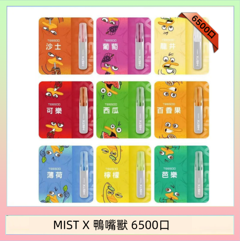 MIST X 鴨嘴獸 6500口 MIST X 鴨嘴獸 6500口一次性拋棄式電子煙|陶瓷芯更穩定
